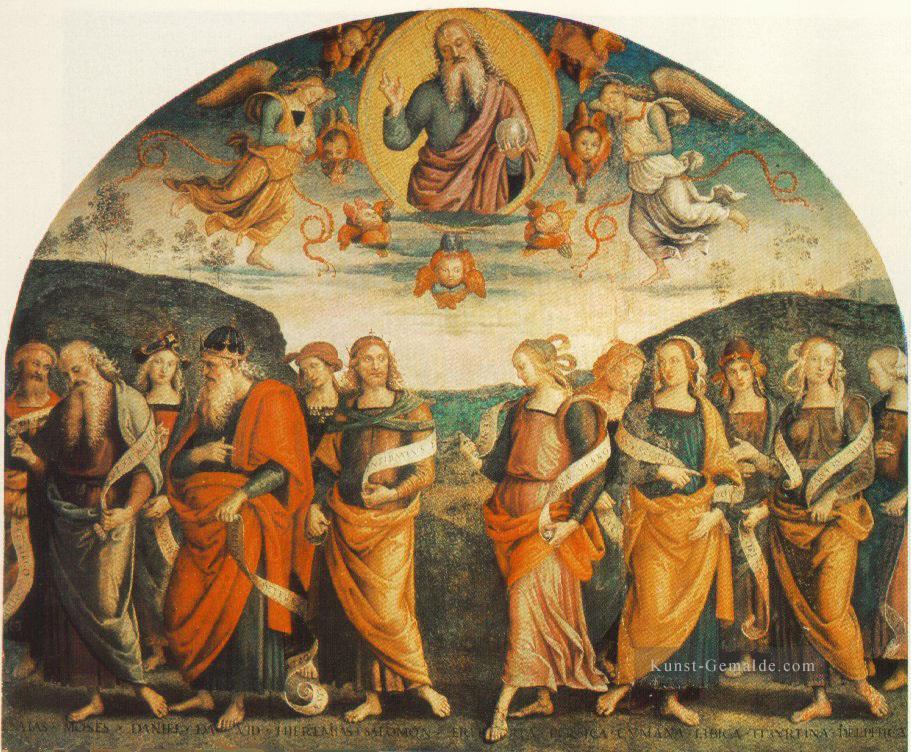 der Allmächtige mit Propheten und Sibyllen Renaissance Pietro Perugino Ölgemälde